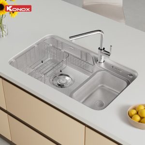 Chậu rửa bát inox 1 hố chống xước Dekor 8250TS