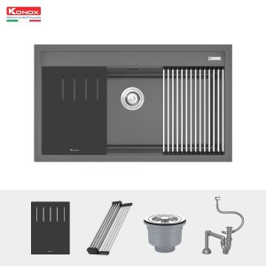 Chậu rửa bát đá Granite Sink Terra 860S Grey