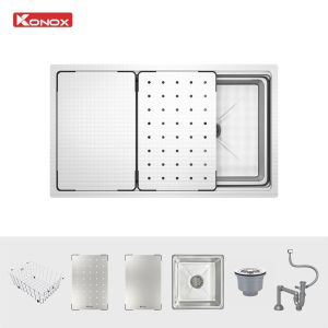 Chậu rửa bát chống xước Workstation Sink Dekor 7644SU