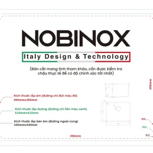 CHẬU RỬA BÁT 1 HỐ NOBINOX LISA NN545S