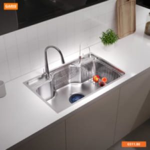 Bồn rửa bát 1 hố to có máy rửa cốc, chén MST1182