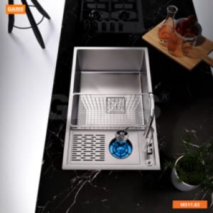 Bồn rửa chén 1 hố to phủ nano màu titan GST1178